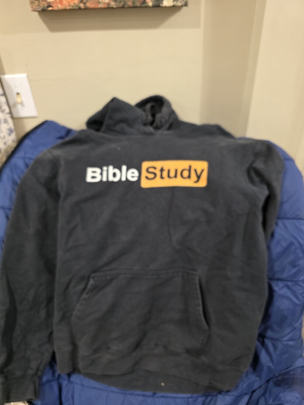 Bible Study Hoodie - Black with Yellow Accent